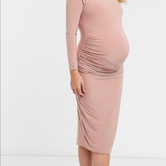 Missguided Blush Maternity Dress - Picture 2 of 3